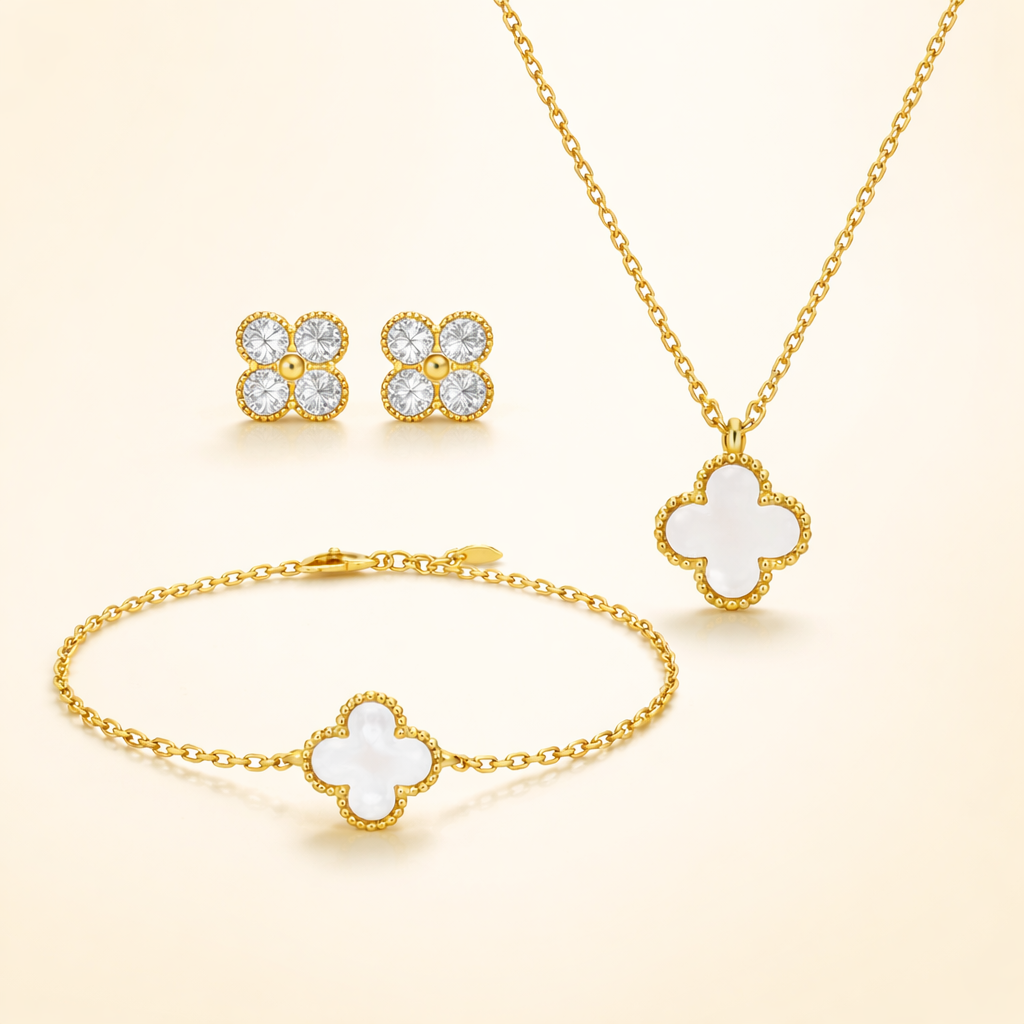 Aura Set - Trevol Silver 925