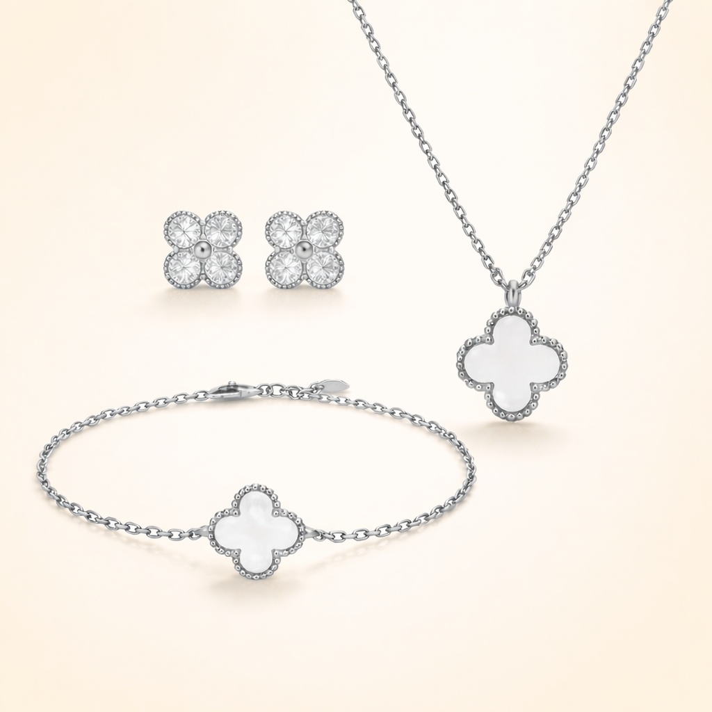 Aura Set - Trevol Silver 925