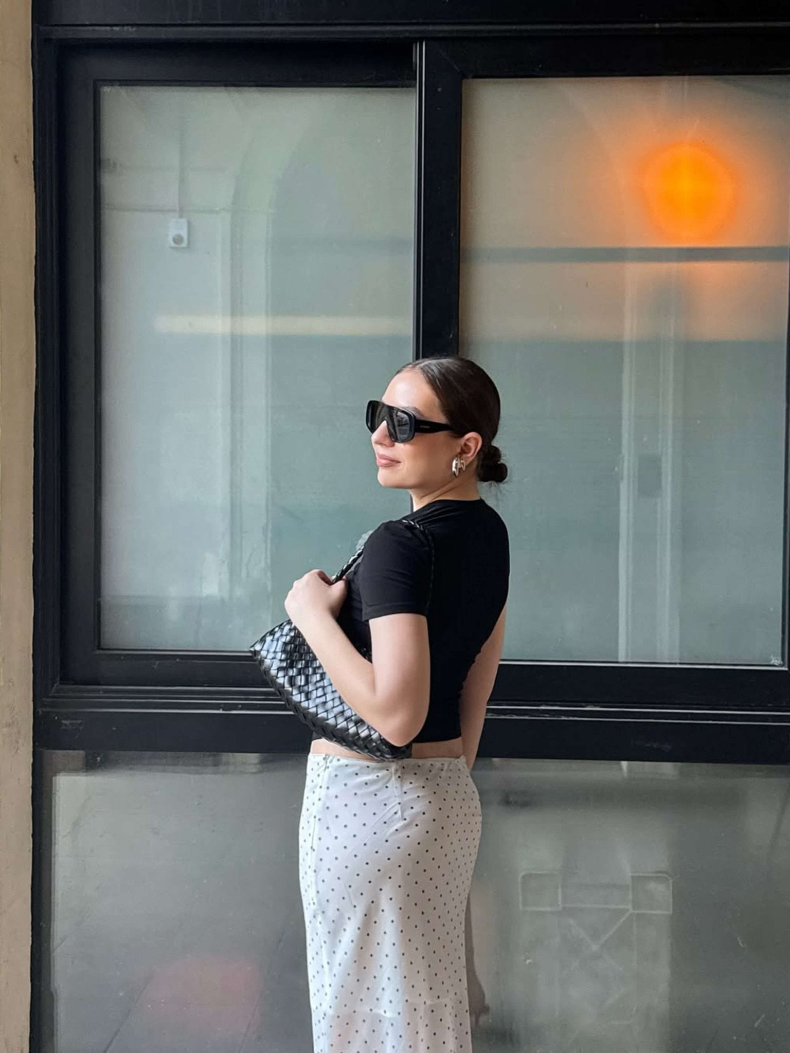 SEAME - Madeleine Vegan Leather Woven Bag Small Brown Small